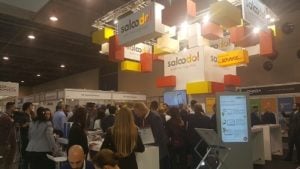 A photo of the Saloodo! booth at a trade fair.