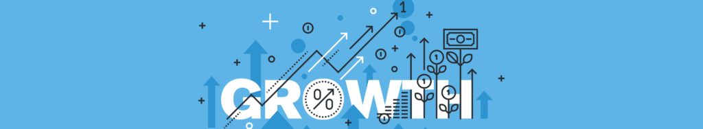 The complexity of market grown shown through symbols, charts and arrows indicating an increase.