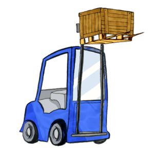 An electric pallet truck helping you to ship pallets from a warehouse to your destination point with Saloodo!