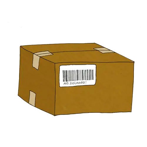 Ein Paket mit einem Tracking Code / Barcode.