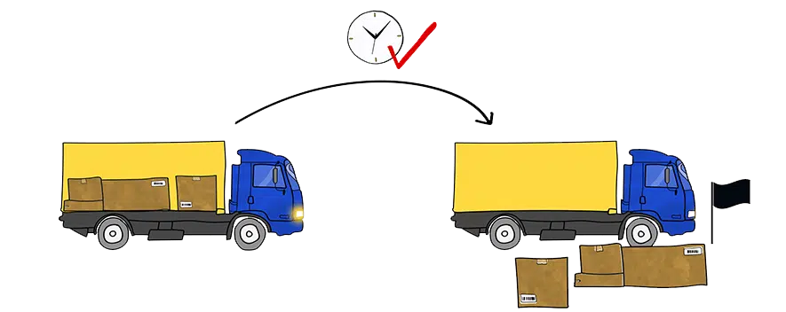 Ein LKW einer Spedition wird via Cargo Tracking kontrolliert.