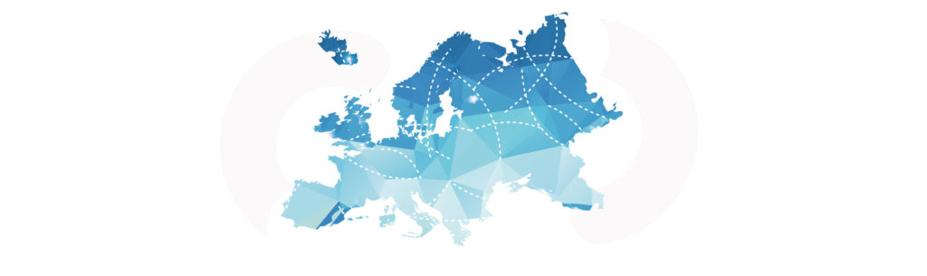 Landkarte von Europa als Illustration zum Artikel über coronavirus COVID-19 LogistiK update