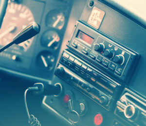 Old generic truck dashboard. Toned