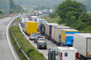 Traffic jam on a motorway