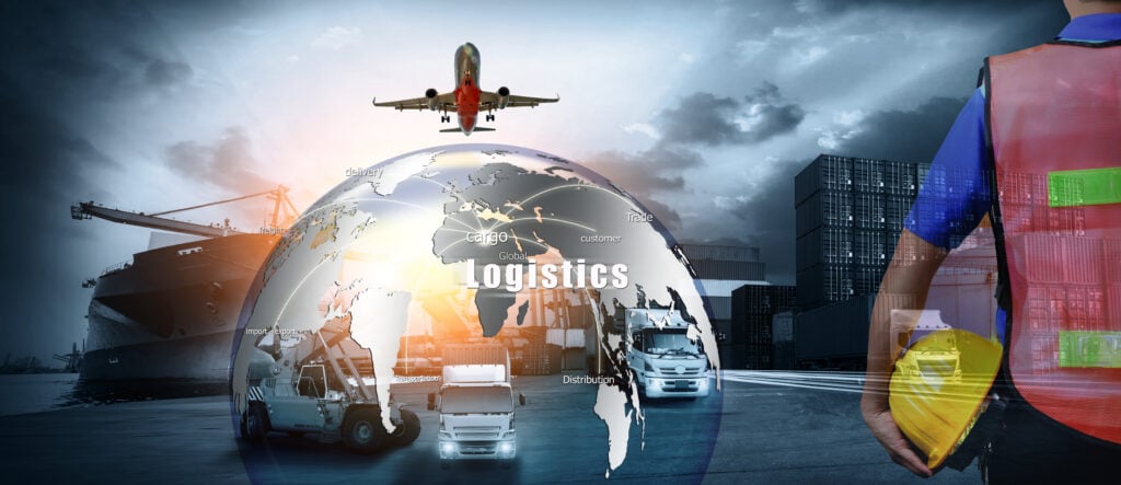 Image for article what is Logistics in which all modes of transport are shown.