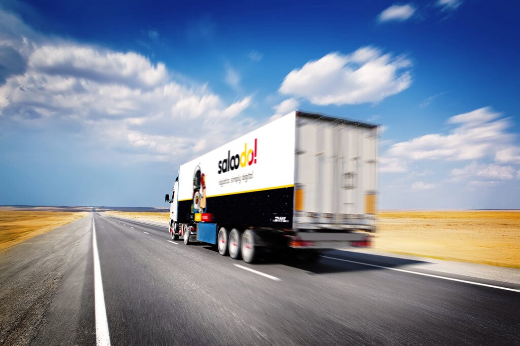 Truck on a street in Spain