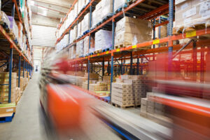 Innenansicht eines Logistik-Lagers